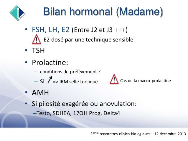 bilan hormonal femme